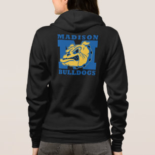 Women's Madison Bulldogs Zip Hoodie - deep grey