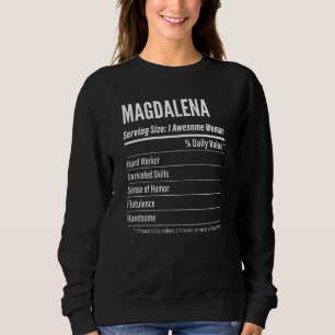 Womens Magdalena Nutritional Facts Serving Size C Sweatshirt