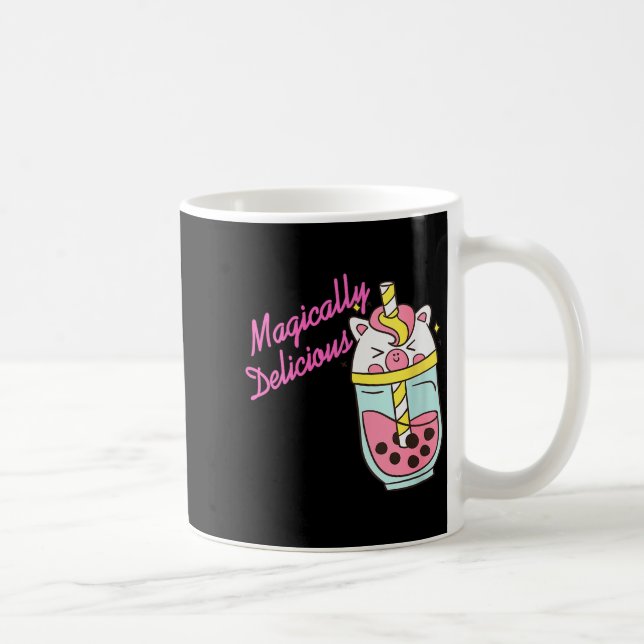 Womens Magically Delicious Unicorn Boba Kawaii Bub Coffee Mug (Right)
