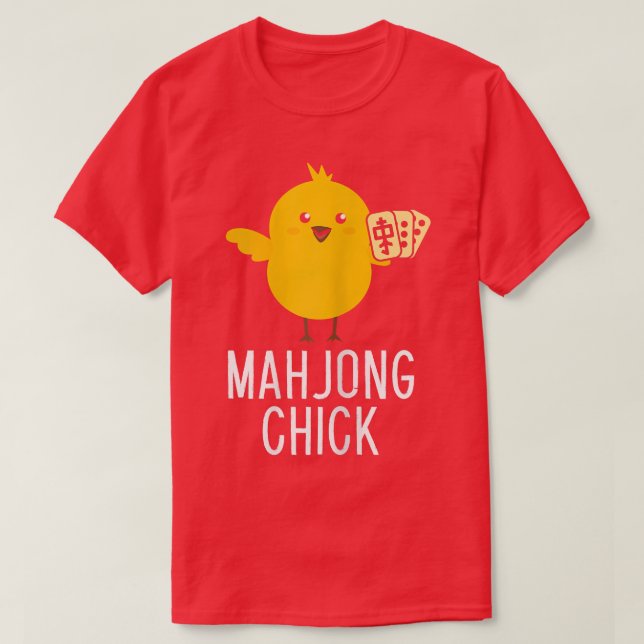 Womens Mahjong Chick Player Board Game Mah-Jongg C T-Shirt (Design Front)