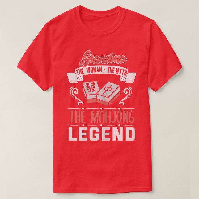 Womens Mahjong Grandma  Funny Grandmother Chinese  T-Shirt (Design Front)