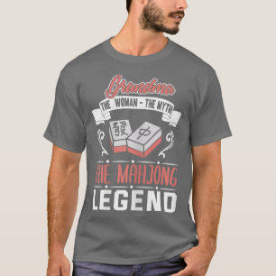 Womens Mahjong Grandma Shirt Funny Grandmother Chi