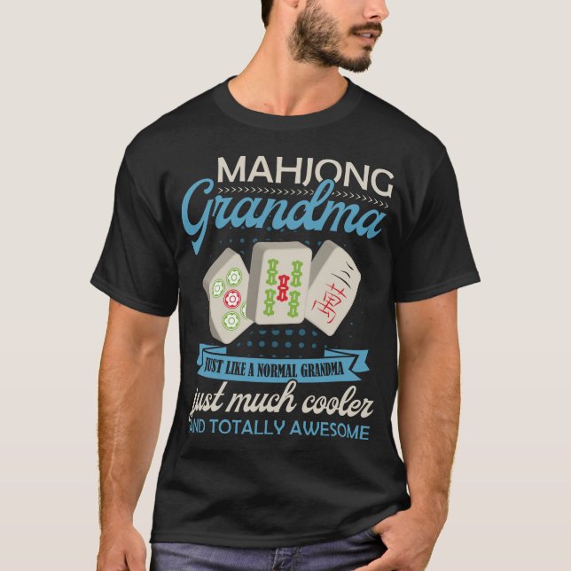 Womens Mahjong Shirt Funny Mahjong Grandma Game Ma (Front)
