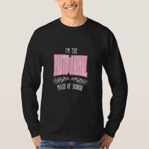 Womens   Maid of Honour Animal Matching Bacheloret T-Shirt