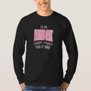 Womens  Maid of Honour Flight Risk Matching Bachel T-Shirt
