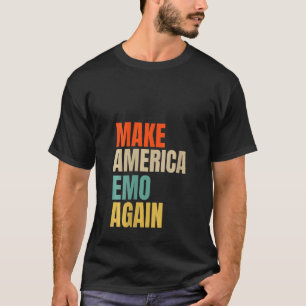 Womens MAKE AMERICA EMO AGAIN Funny Goth US Idea T-Shirt
