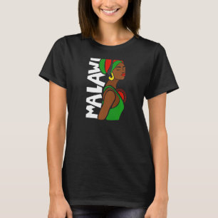 Womens Malawi Malawian Flag African Heritage Ethni T-Shirt