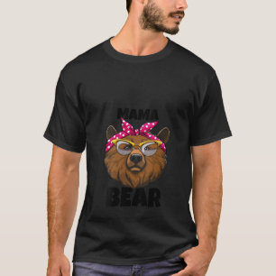 Womens Mama Bear Animal Women Nature Funny Bandann T-Shirt