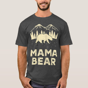 Womens Mama Bear Matching Family Mama Papa Bear C T-Shirt