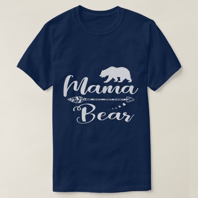 Womens Mama Bear  Mom Life - Cute Hearts Top Gifts (Design Front)