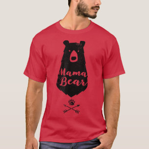 Women's Mama Bear Shirt Distressed Tshirt Mum Gift