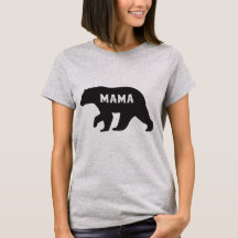 Womens Mama Bear T Shirt Cute Funny Best Mum of Bo