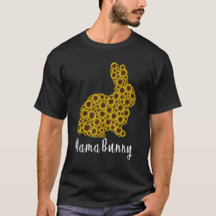 Womens Mama Bunny Filled By Sunflowers Cute Adorab T-Shirt