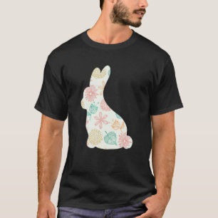 Womens Mama Bunny Floral Mommy Bunny Easter Mom T-Shirt