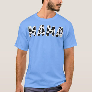 Womens Mama Cow Print Cow Pattern Farmer Mum Mothe T-Shirt