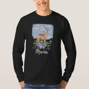 Womens Mama Deer Mommy Cute Doe New Mom For Mothe T-Shirt