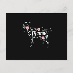 Womens Mama Goat Floral Mum Lover Mor Grandma Announcement Postcard
