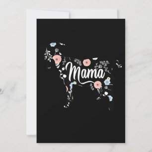 Womens Mama Goat Floral Mum Lover Mor Grandma Holiday Card