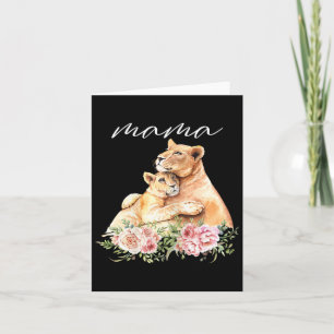 Womens Mama Lioness Shirt New Mum Lion Mummy Gift Card