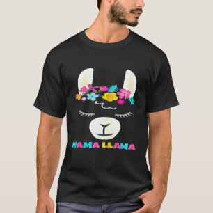 Womens Mama Llama Alpaca Lovers Mothers Idea T-Shirt