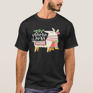 Womens Mama Llama Cute Llama Alpaca Lover For M T-Shirt