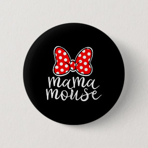 Womens Mama Mouse Family Vacation Mum Funny Mama M 6 Cm Round Badge