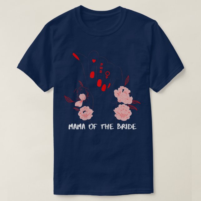 Womens Mama Of The Bride1440 T-Shirt (Design Front)