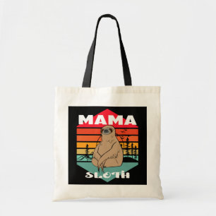 Womens Mama Sloth Mothers Day Cute Retro Animal Tote Bag