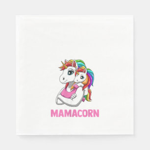 Womens Mamacorn - Mother Daughter Unicorns Tank To Napkin