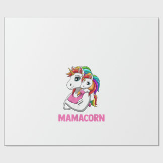 Womens Mamacorn - Mother Daughter Unicorns Tank To Wrapping Paper