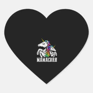 Womens Mamacorn Unicorn Shirts for Women Mothers D Heart Sticker
