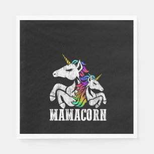 Womens Mamacorn Unicorn Shirts for Women Mothers D Napkin