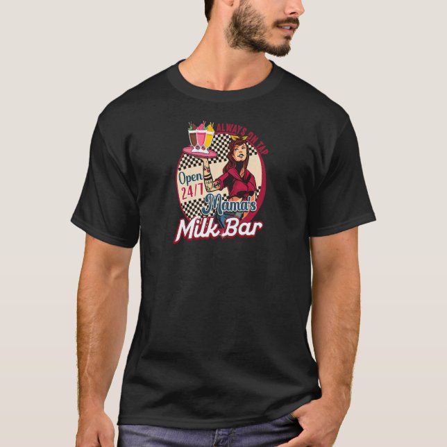 Womens Mama's Boobery Milkshake Breast Milk Bar I  T-Shirt (Front)