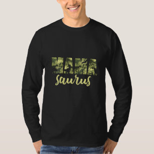 Womens Mamasaurus Camo T Rex Dinosaur Family Match T-Shirt