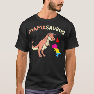 Womens Mamasaurus Mama Mum Dinosaur LGBTQ Pride Pa T-Shirt