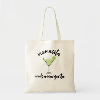 Womens Mamasita Needs a Margarita Funny Mum Life V Tote Bag