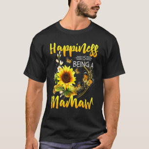 Womens Mamaw Mother's Day Happiness Is Being A Ma T-Shirt