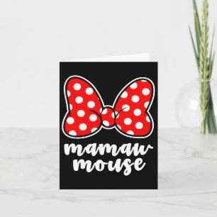 Womens Mamaw Mouse Family Vacation Bow  Card