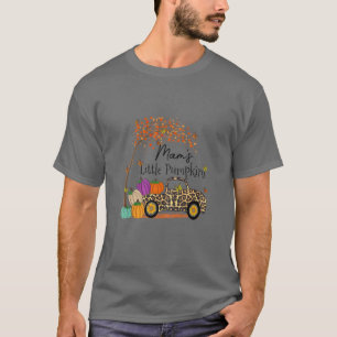 Womens Mam's Little Pumpkins Halloween Fall T-Shirt