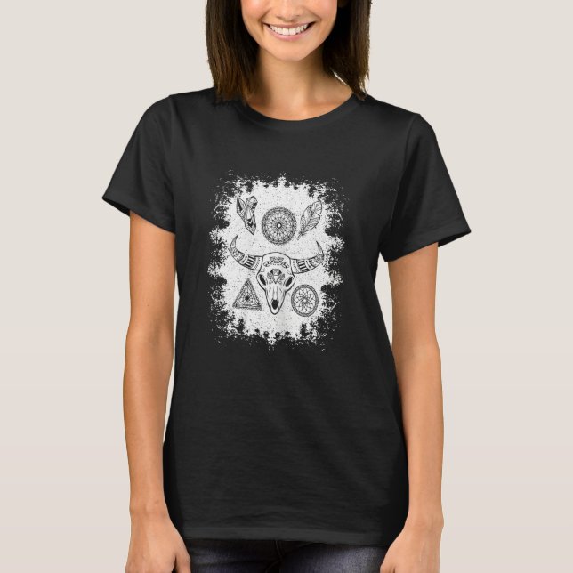 Womens Mandala Vintage Casual Cute Graphic Tees Va (Front)