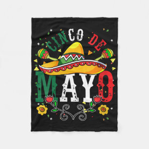 Womens Maracas Mexican Fiesta Mexico Party Sombrer Fleece Blanket