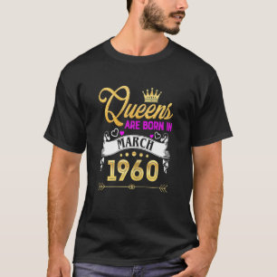 Womens March 1960 Shirt 62 Years Old 62nd Birthday
