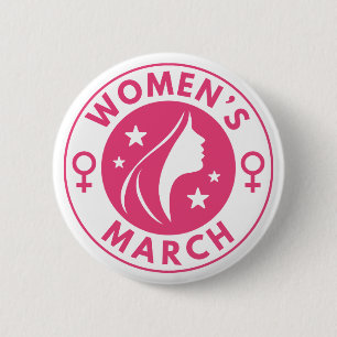 Women's March 6 Cm Round Badge