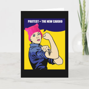 Women's March Cardio Customisable Birthday Card