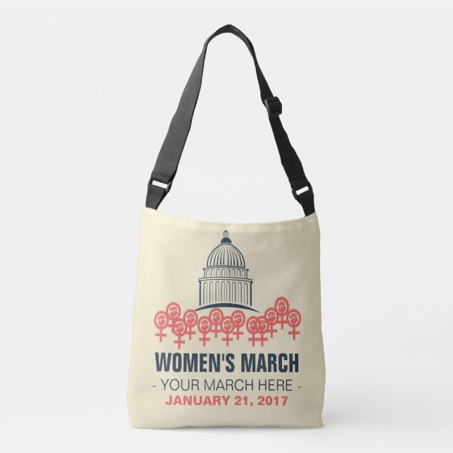Women's March--Custom "Sister" March Crossbody Bag (Front)