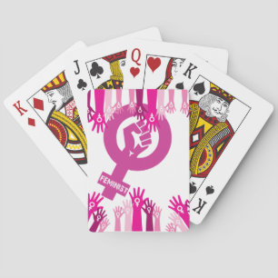 Women's March Feminist Reproductive Rights Pro Dra Playing Cards