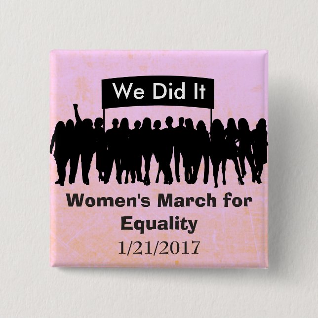 Women's March for Equality Protest Magnet 15 Cm Square Badge (Front)