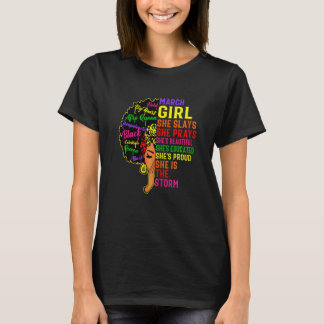 Womens March Girl She Slays & Prays  March Birthda T-Shirt