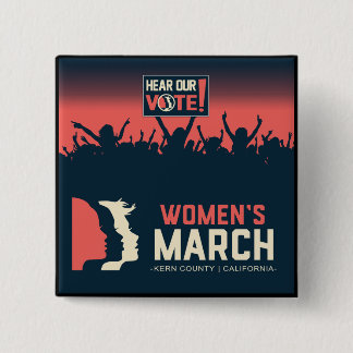 Women's March Kern Square Button