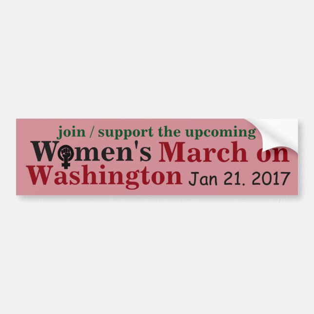 Women's March on Washington Bumper Sticker (Front)